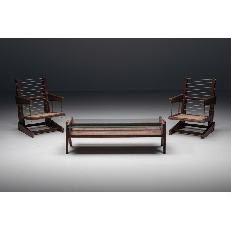 Vintage demountable Pj-010615 armchair by Pierre Jeanneret, 1953