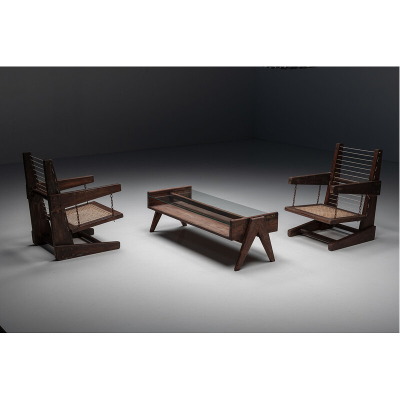 Vintage demountable Pj-010615 armchair by Pierre Jeanneret, 1953