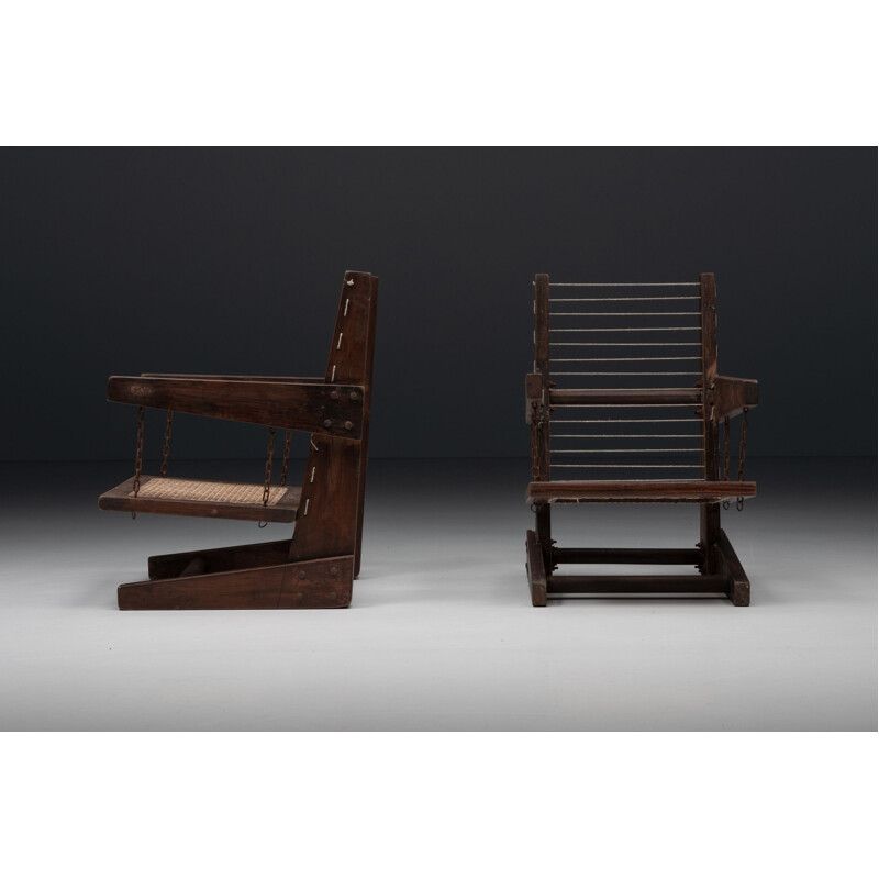 Vintage demountable Pj-010615 armchair by Pierre Jeanneret, 1953