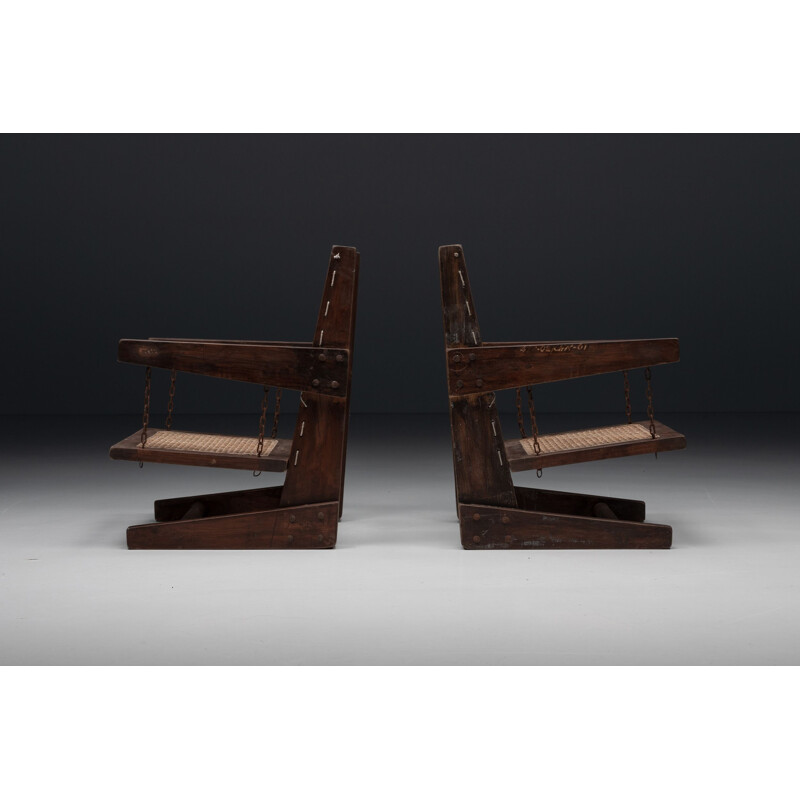 Vintage demountable Pj-010615 armchair by Pierre Jeanneret, 1953