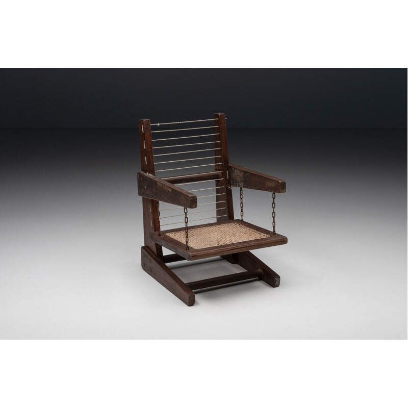 Vintage demountable Pj-010615 armchair by Pierre Jeanneret, 1953