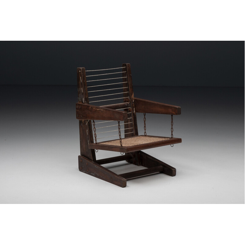 Vintage demountable Pj-010615 armchair by Pierre Jeanneret, 1953