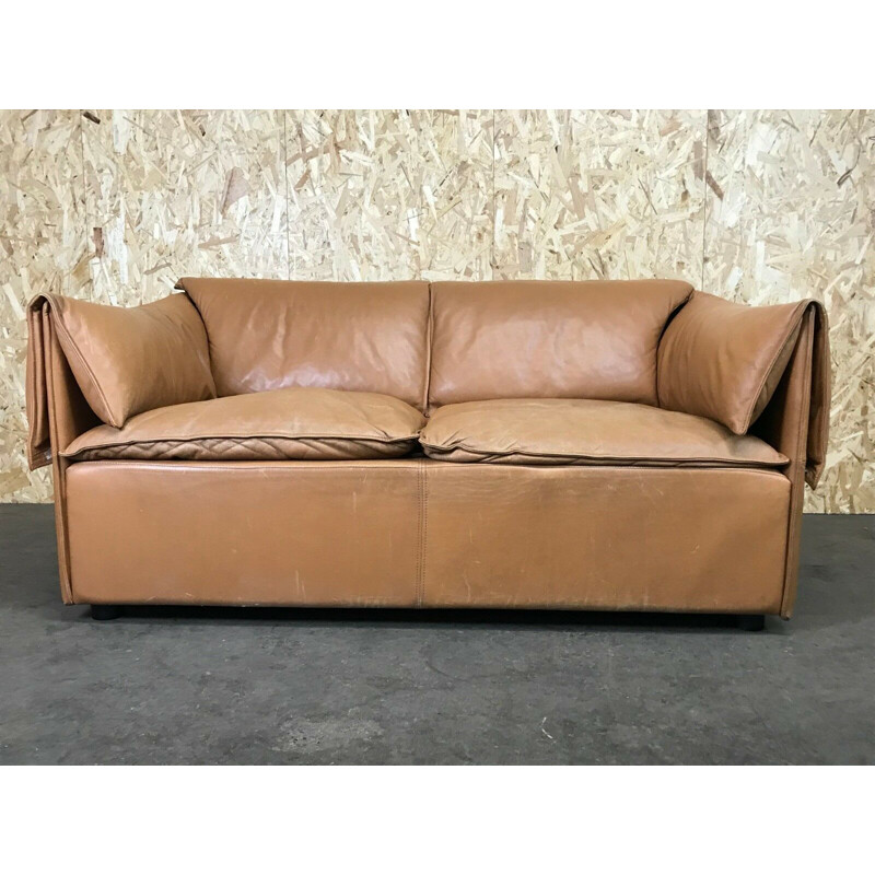 Vintage 2-Sitzer Ledersofa von Niels Bendtsen Lotus für N. Eilersen, 1970