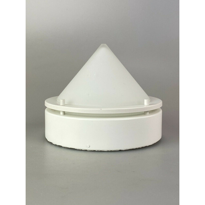 Vintage white wall lamp by Glashütte Limburg, 1960