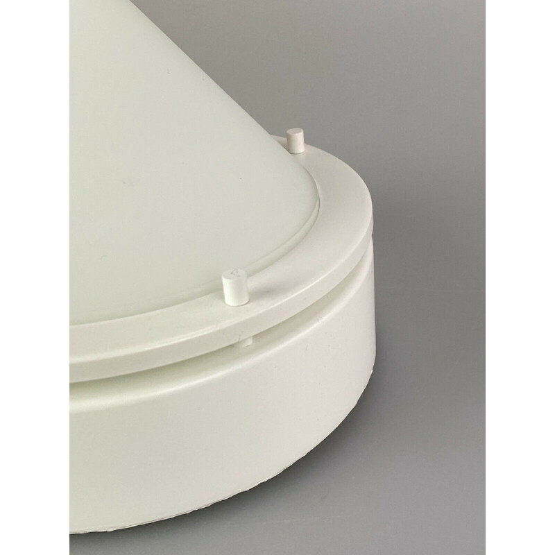 Vintage white wall lamp by Glashütte Limburg, 1960