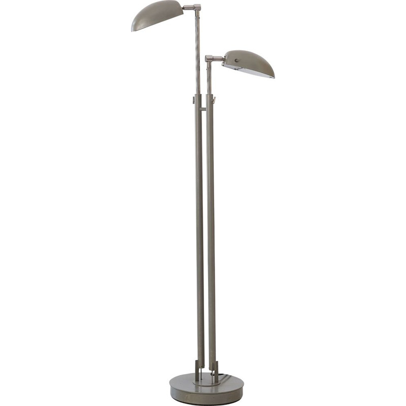 Vintage metal and glass floor lamp, Italy 1970