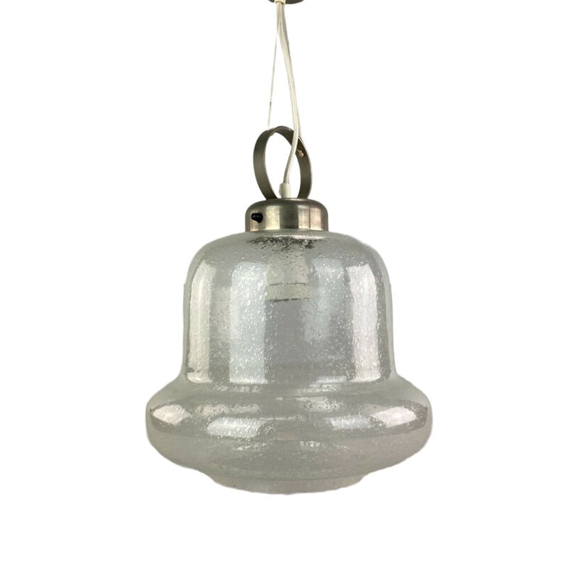 Vintage pendant lamp in glass, 1960-1970s