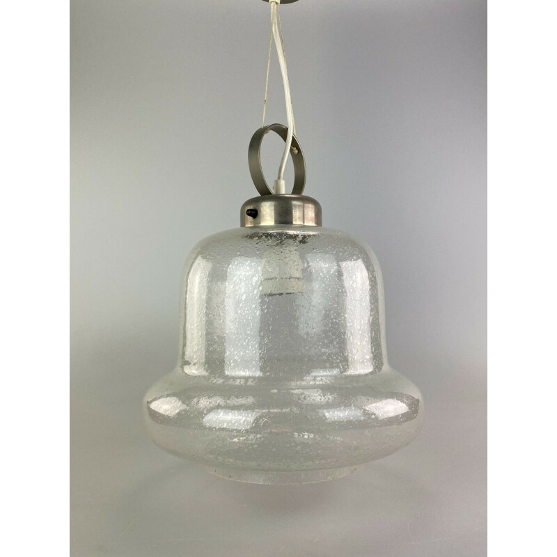 Vintage pendant lamp in glass, 1960-1970s