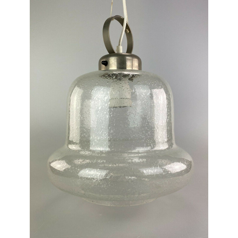 Vintage pendant lamp in glass, 1960-1970s