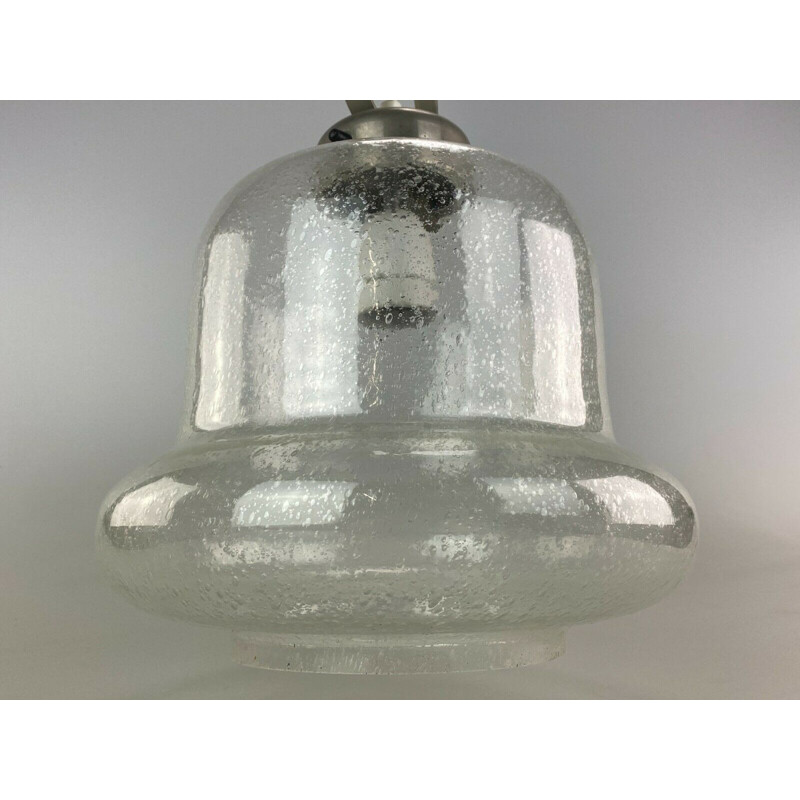 Vintage pendant lamp in glass, 1960-1970s