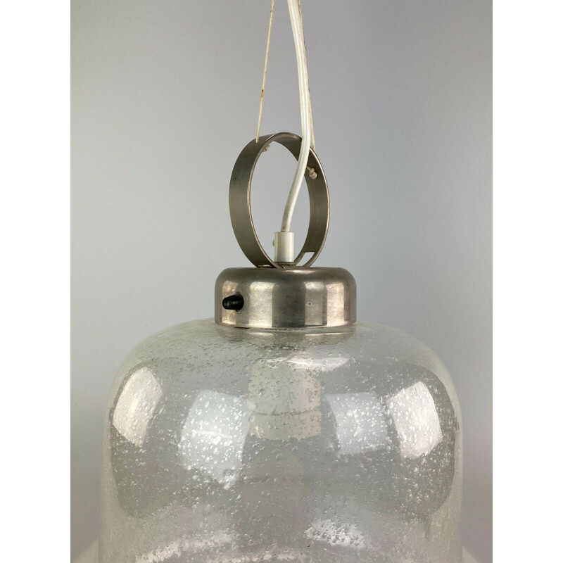 Lámpara de suspensión de vidrio vintage, 1960-1970