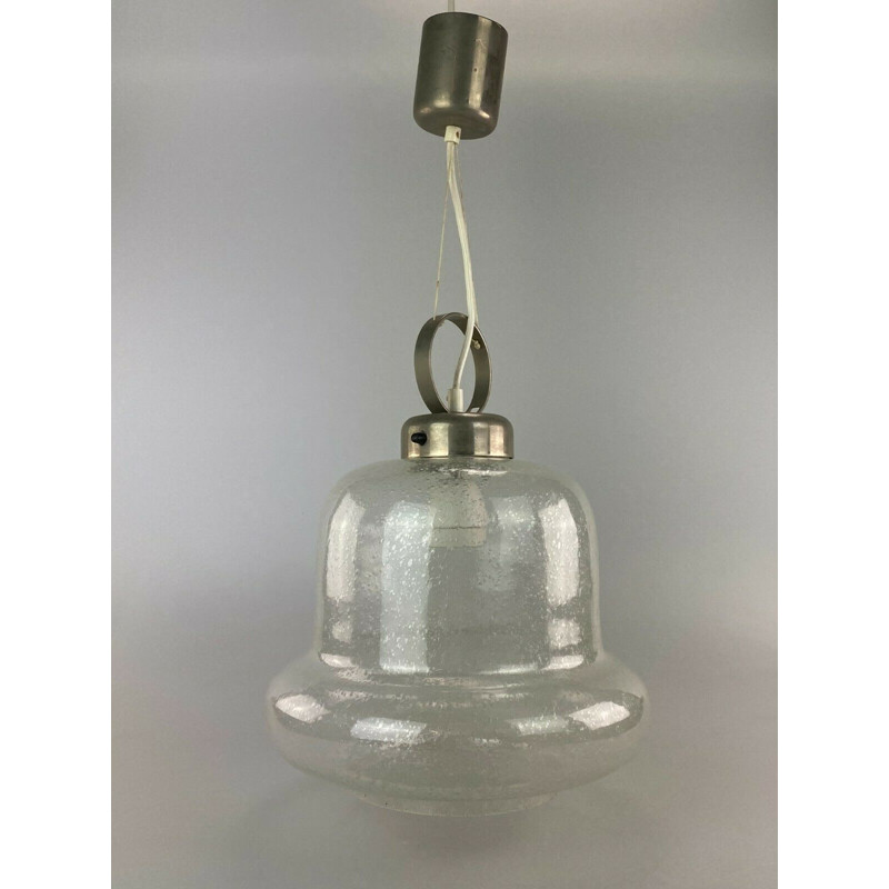 Vintage pendant lamp in glass, 1960-1970s