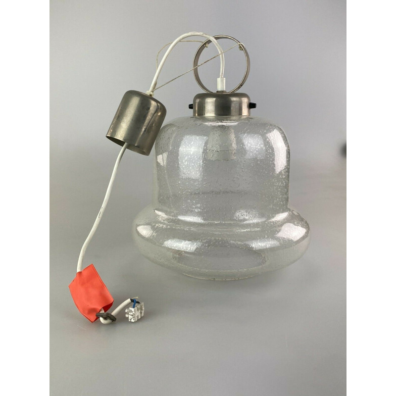 Vintage pendant lamp in glass, 1960-1970s