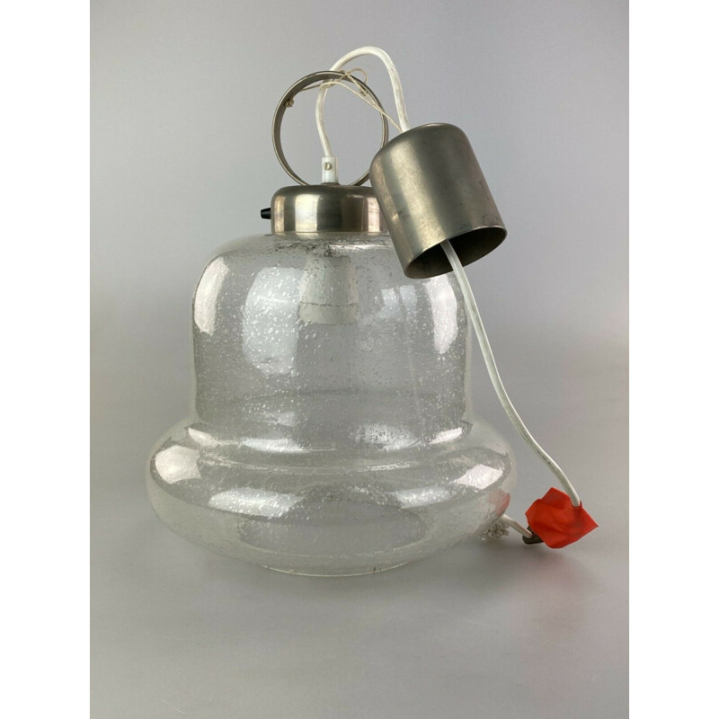 Vintage pendant lamp in glass, 1960-1970s