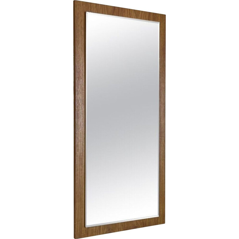 Vintage teak wall mirror, Denmark 1960s-1970s