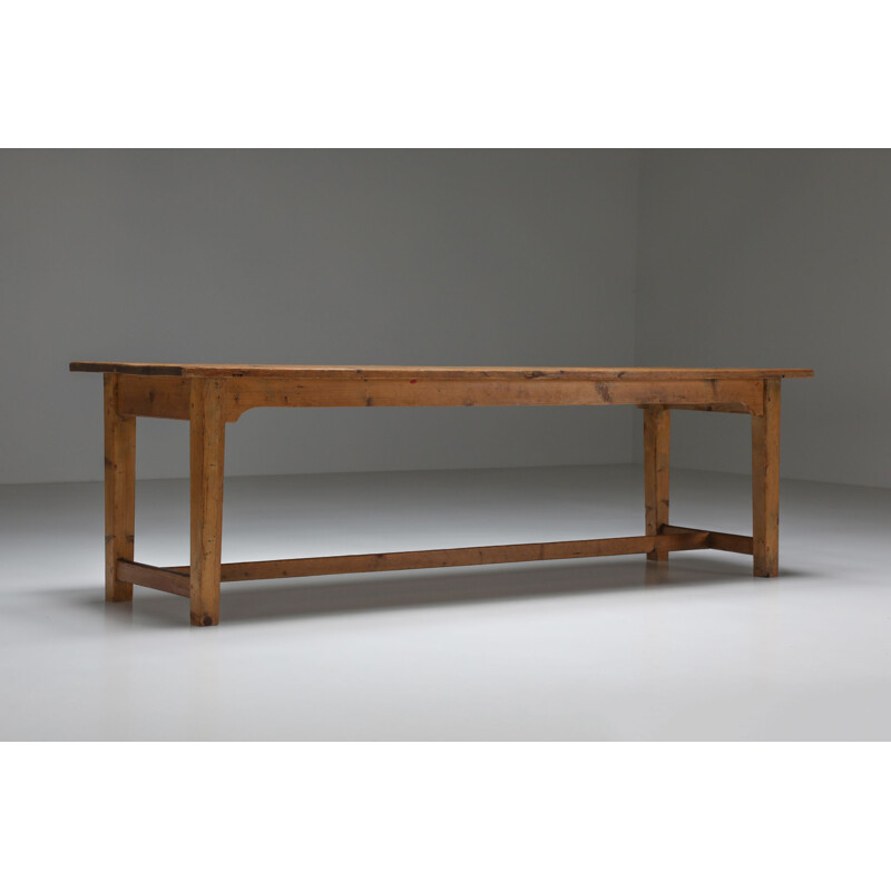 Table vintage rustique en bois, 1950