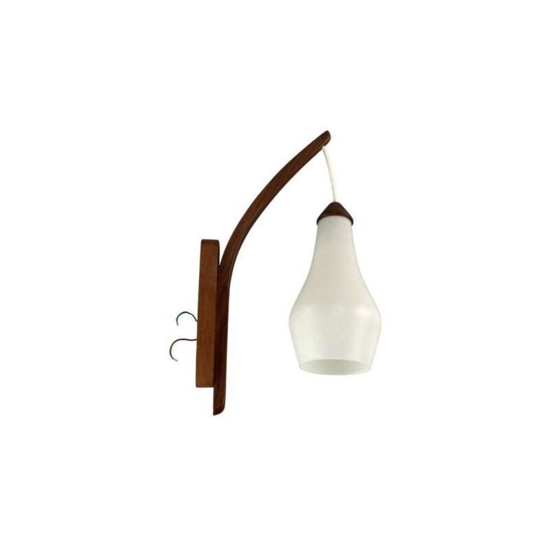 Vintage-Lampe aus Teakholz von Uno und Östen Kristiansson für Luxe, 1960.