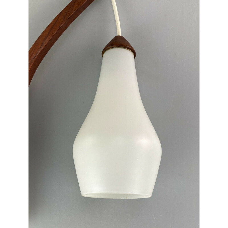 Lampada vintage in teak di Uno e Östen Kristiansson per Luxe, 1960.