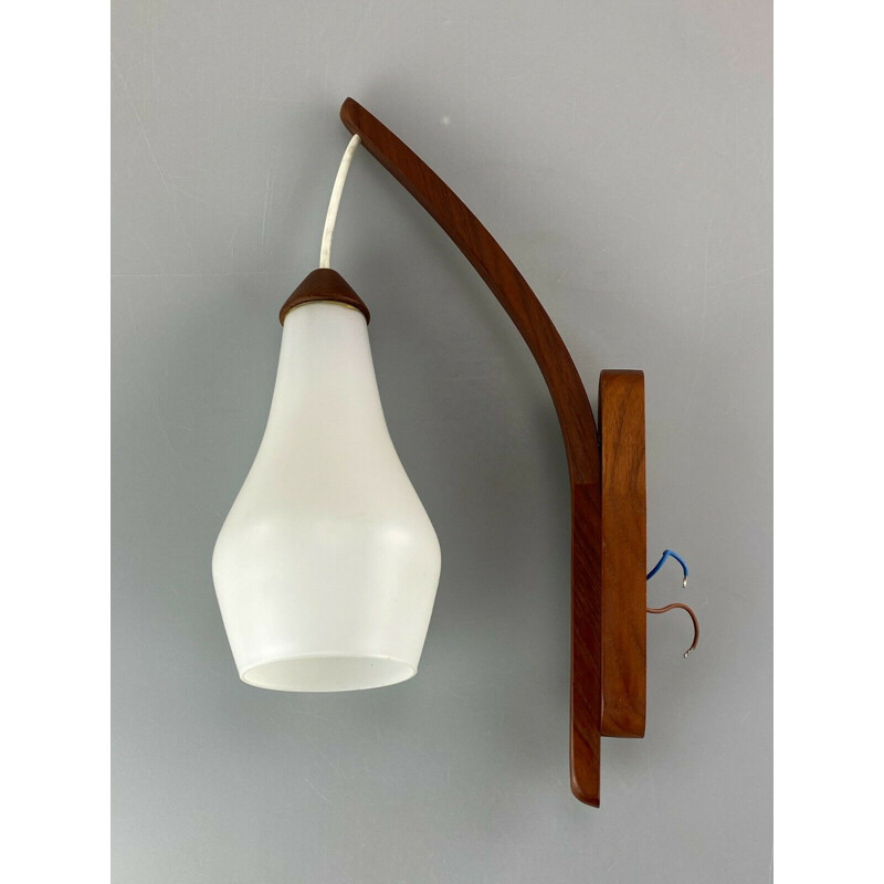 Vintage-Lampe aus Teakholz von Uno und Östen Kristiansson für Luxe, 1960.