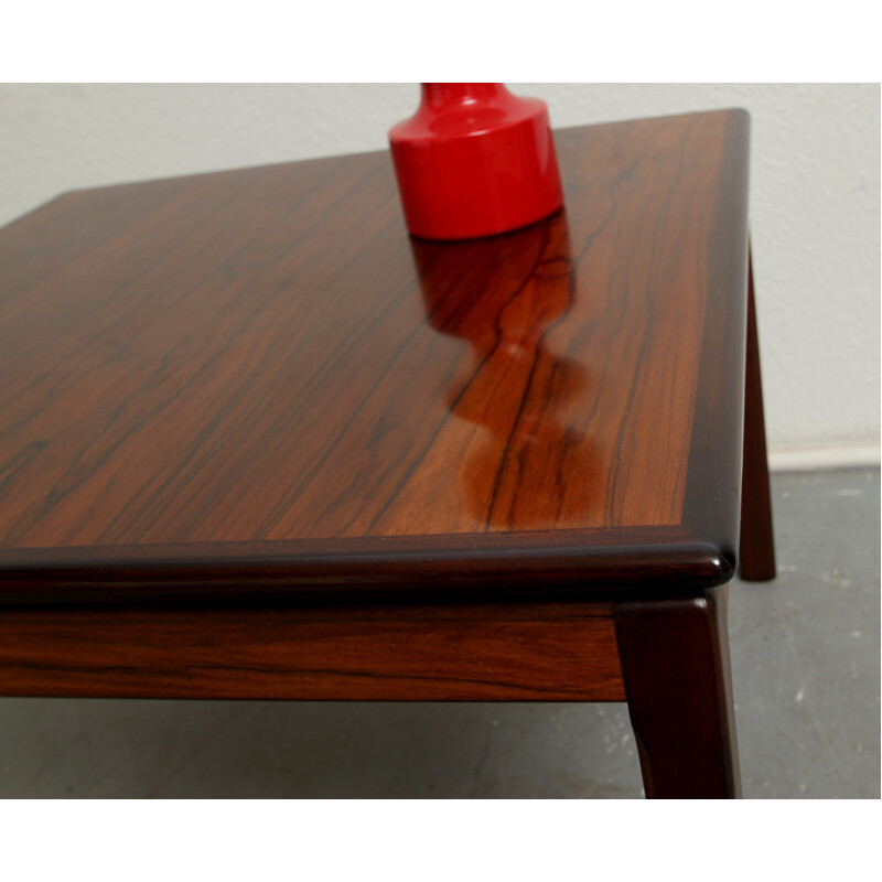 Square Bruksbo Norway coffee table in rosewood - 1960s