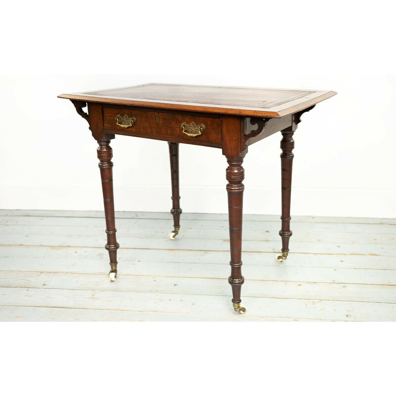Tavolino vittoriano d'epoca in mogano, 1860