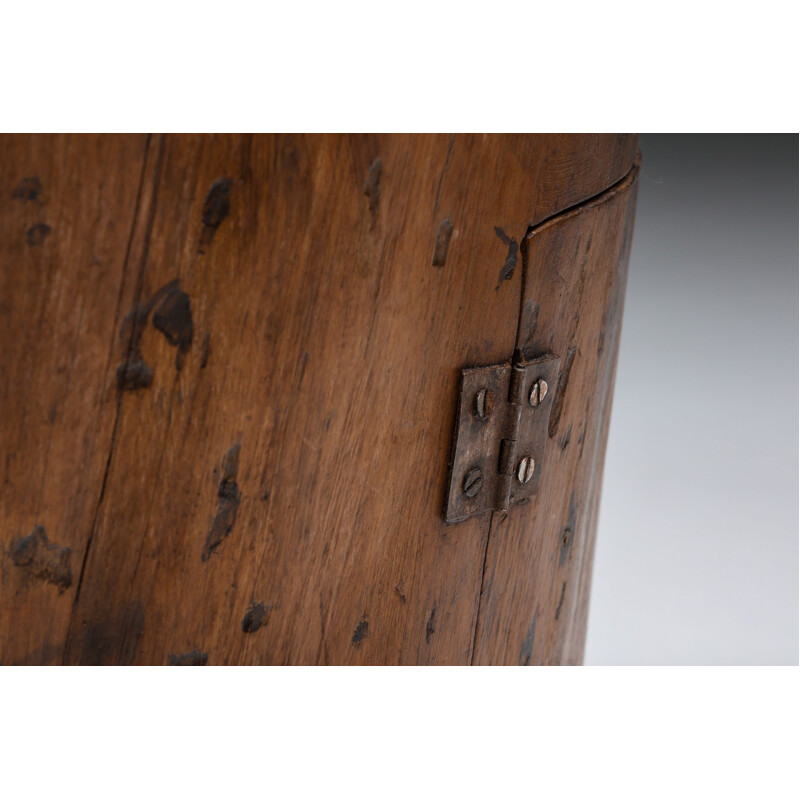 Table d'appoint rustique vintage avec porte