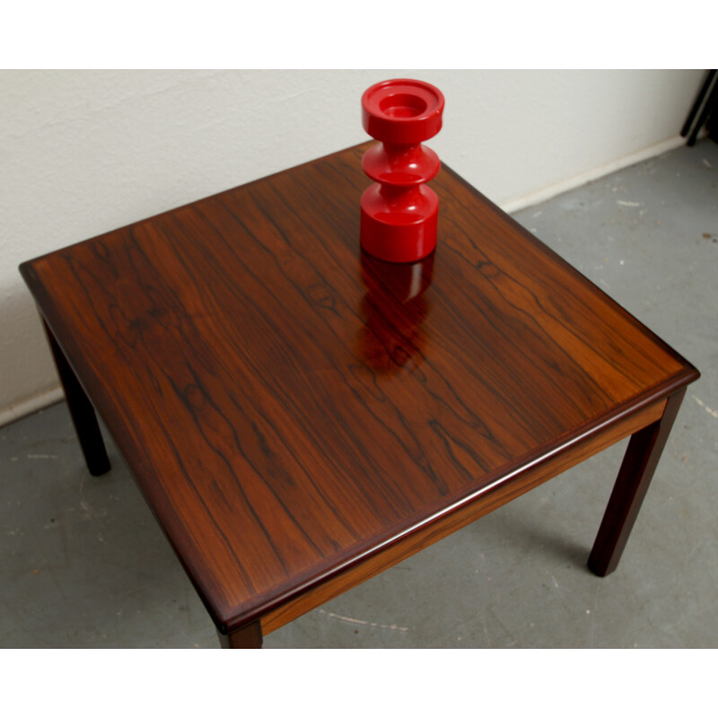 Square Bruksbo Norway coffee table in rosewood - 1960s