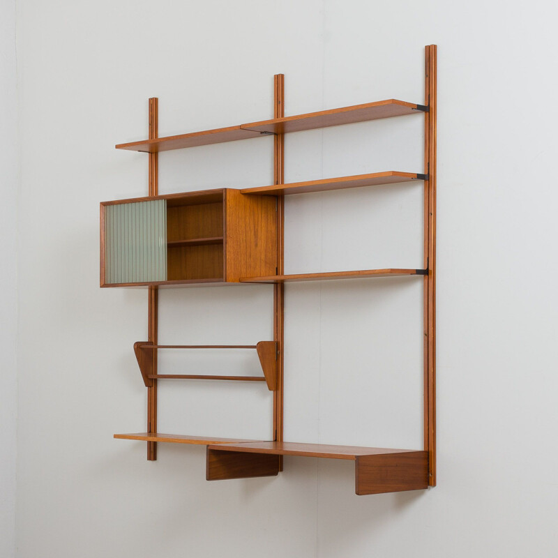 Vintage Scandinavian teak wall unit by Sven Andersen Møbelfabrikk, Norway 1960