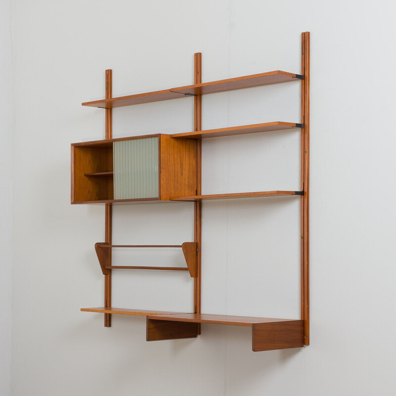 Vintage Scandinavian teak wall unit by Sven Andersen Møbelfabrikk, Norway 1960