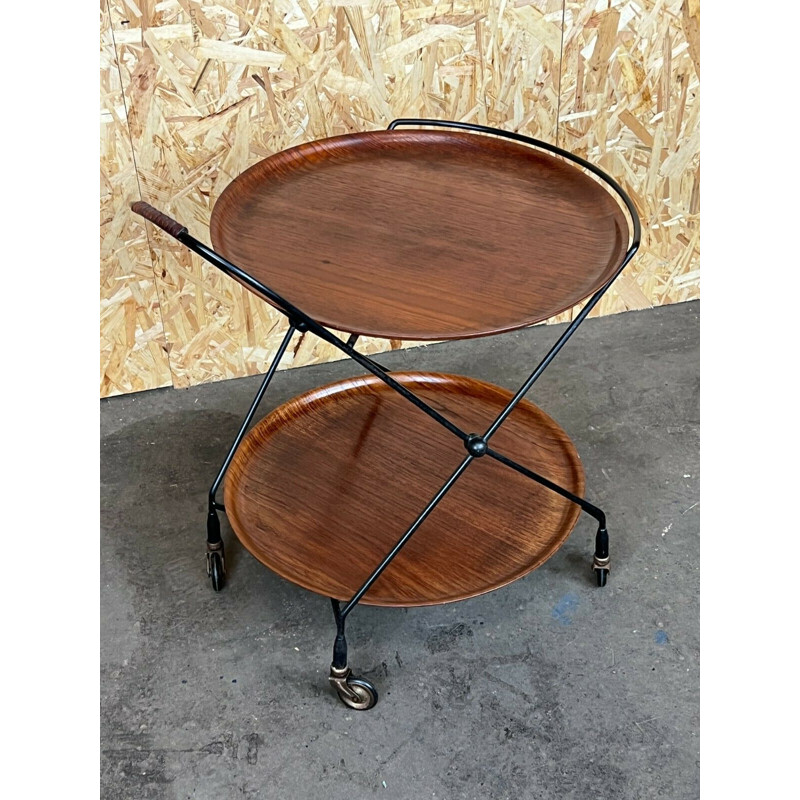 Vintage teak serving cart by Jie Gantofta, Sweden 1960