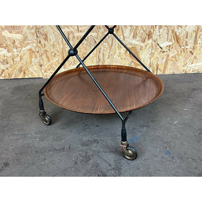 Vintage teak serving cart by Jie Gantofta, Sweden 1960