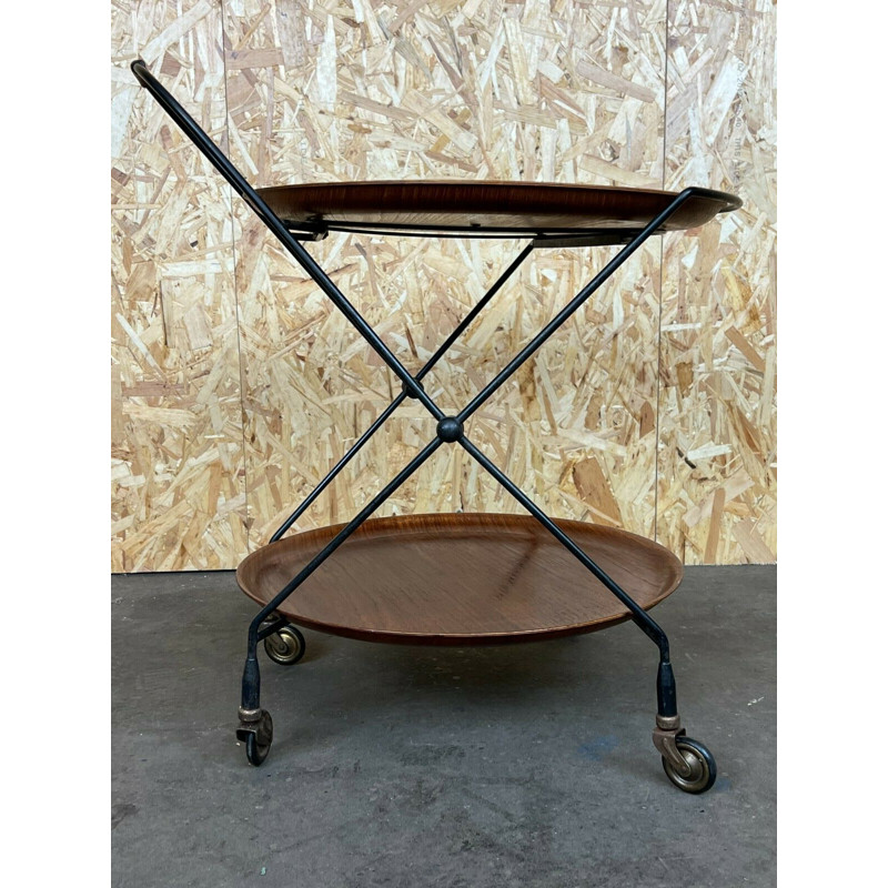 Vintage teak serving cart by Jie Gantofta, Sweden 1960