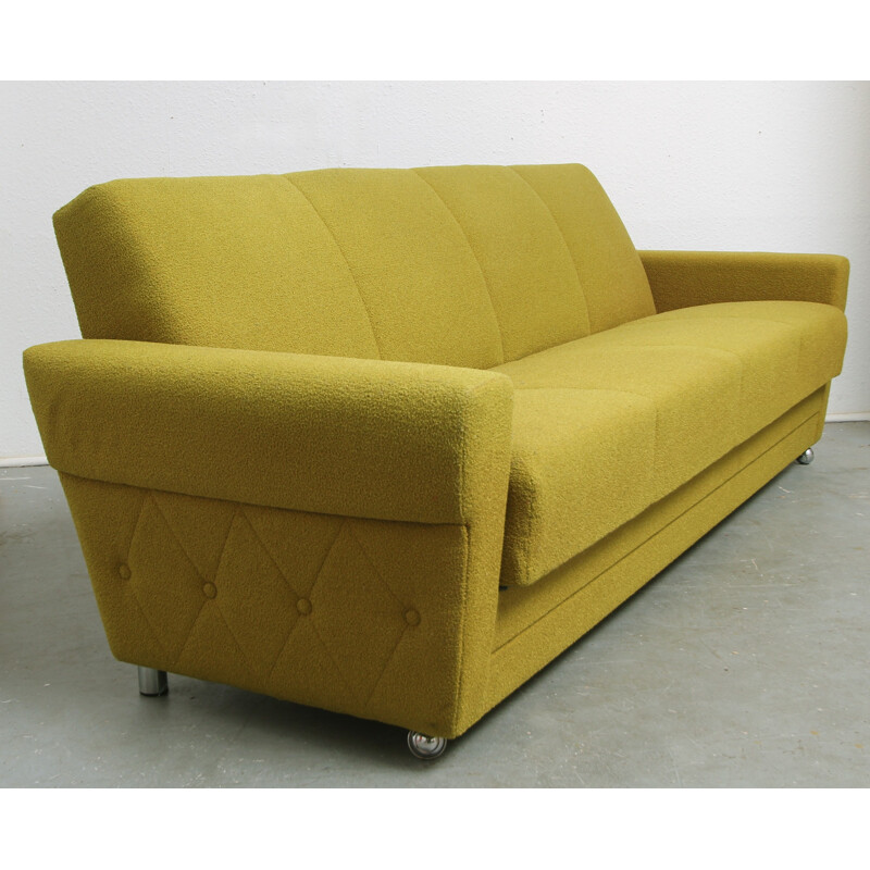 Canapé modulable en tissu vert - 1960