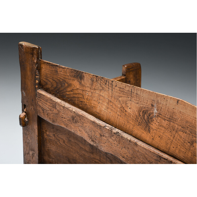 Vintage wood three seater bench by Wabi-Sabi