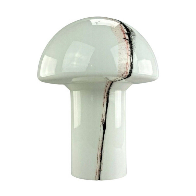 Lampe de table vintage Mushroom en verre par Peill & Putzler, 1960-1970