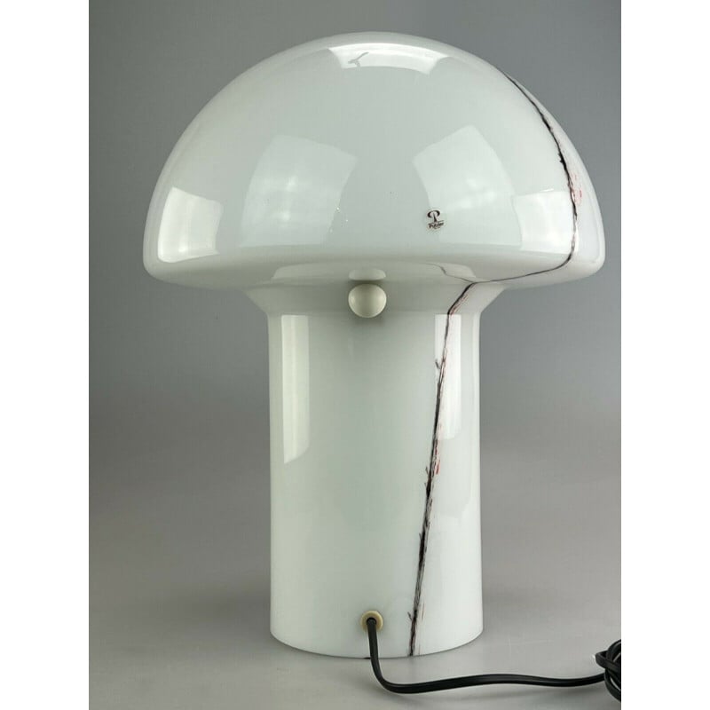 Lampe de table vintage Mushroom en verre par Peill & Putzler, 1960-1970
