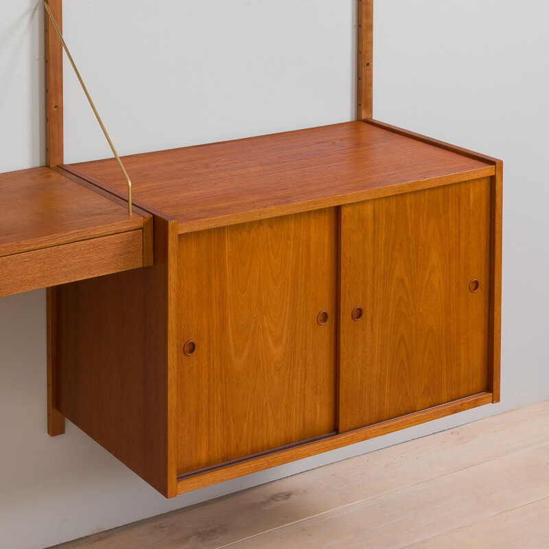 Danish mid century teak wall unit by Preben Sorensen, 1960s