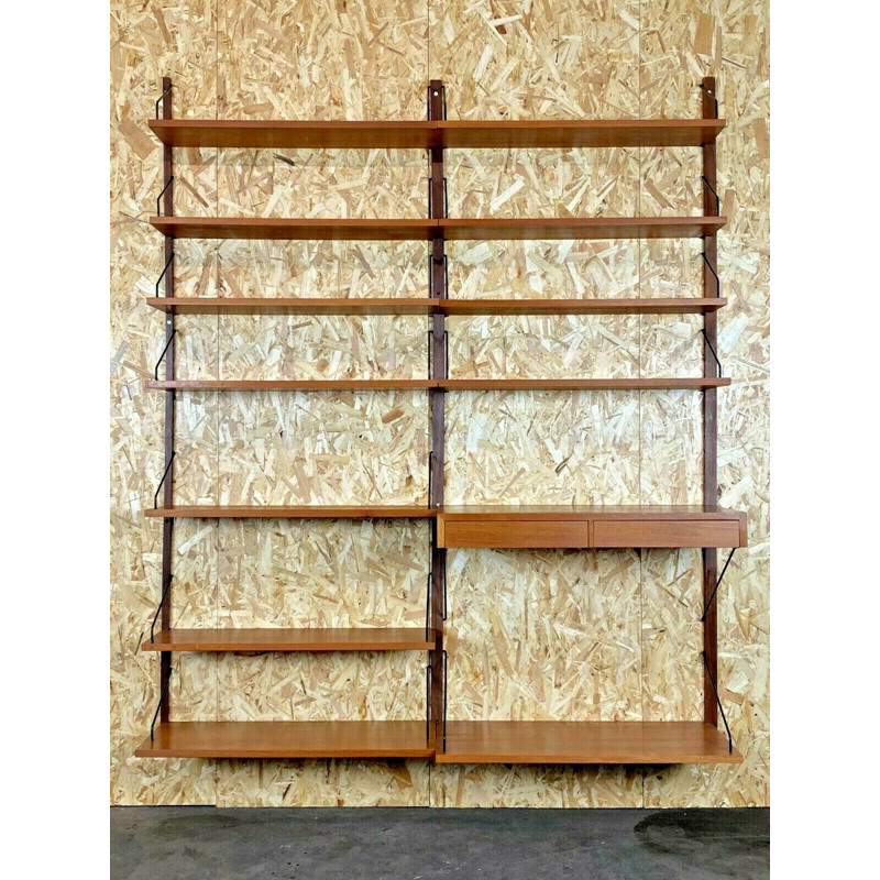 Vintage teak wall unit by Cado Poul Cadovius, 1960-1970s