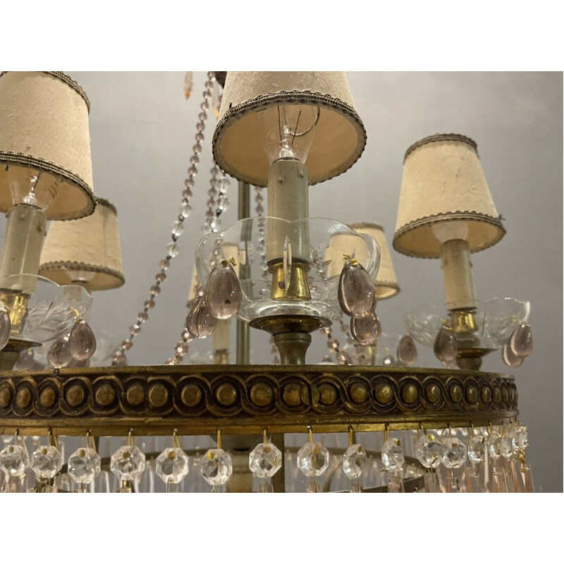 Lámpara italiana de cristal de Murano, 1950