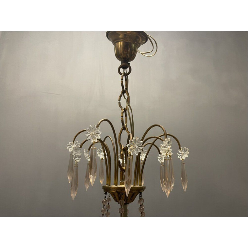 Italian vintage Murano glass chandelier, 1950s