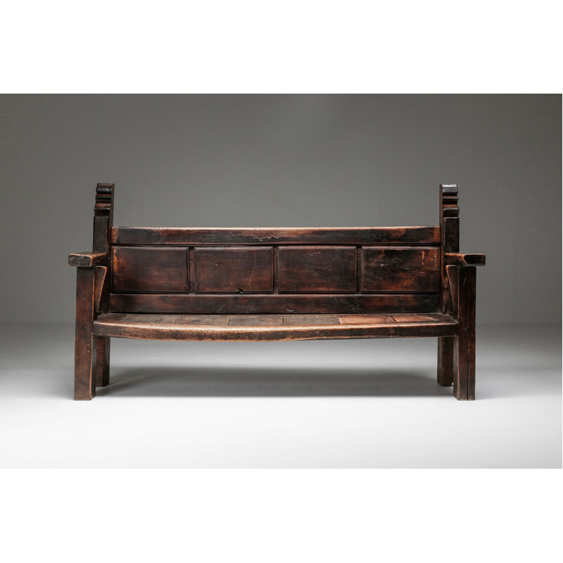 Vintage rustic wooden bench