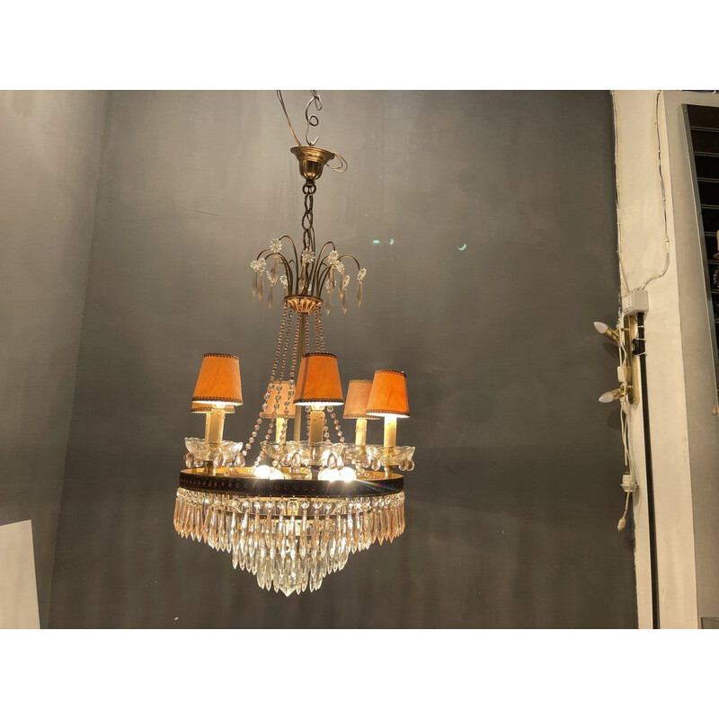 Italian vintage Murano glass chandelier, 1950s