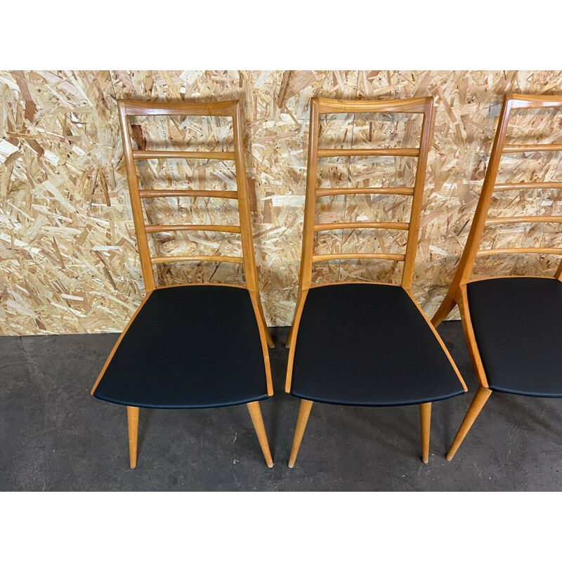Conjunto de 6 sillas danesas de época, 1960-1970
