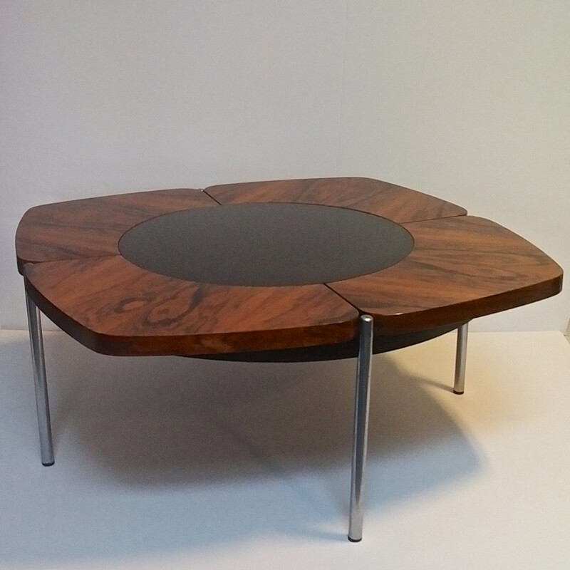 Mid-century coffee table in rosewood and teak - 1960s