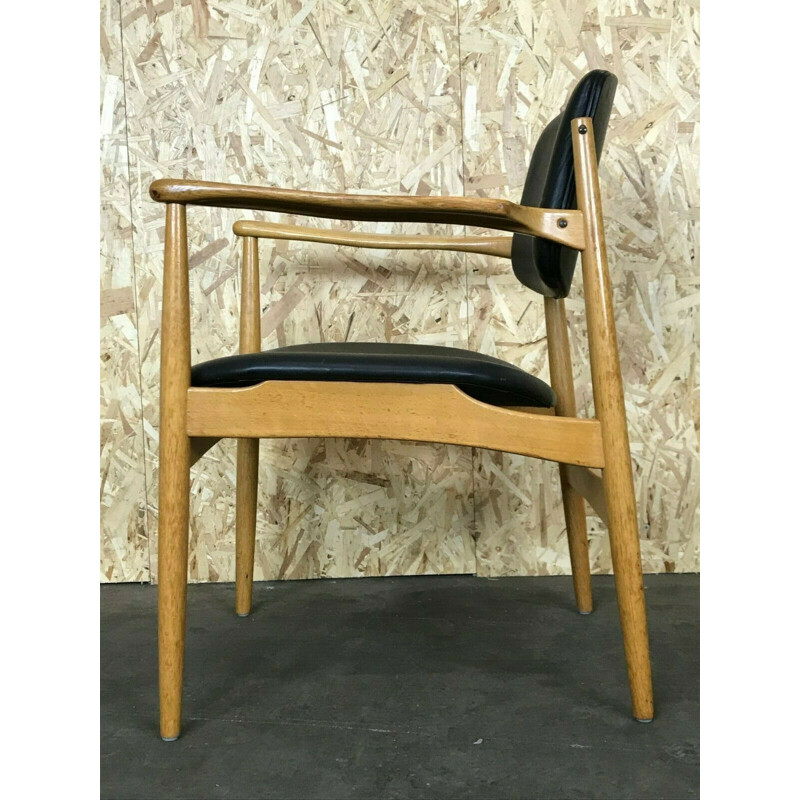 Vintage Eiche oakwood armchair, Denmark 1960-1970s