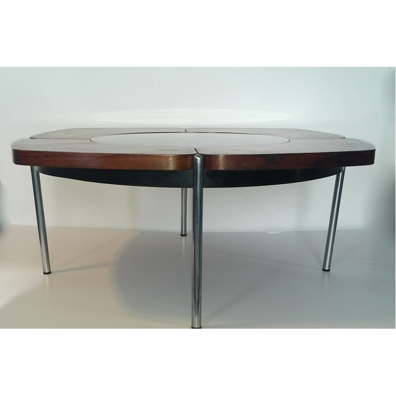 Mid-century coffee table in rosewood and teak - 1960s