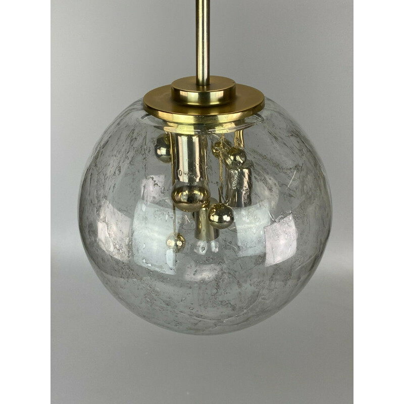 Lámpara de suspensión de cristal vintage de Doria, 1960-1970