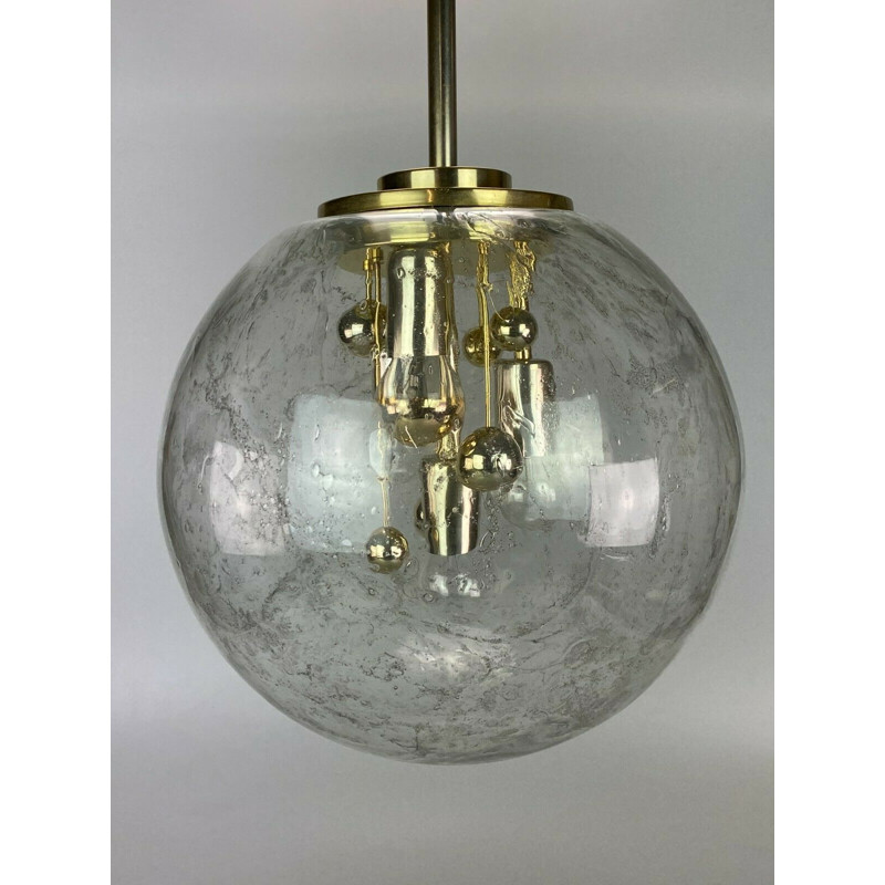 Vintage glazen hanglamp van Doria, 1960-1970