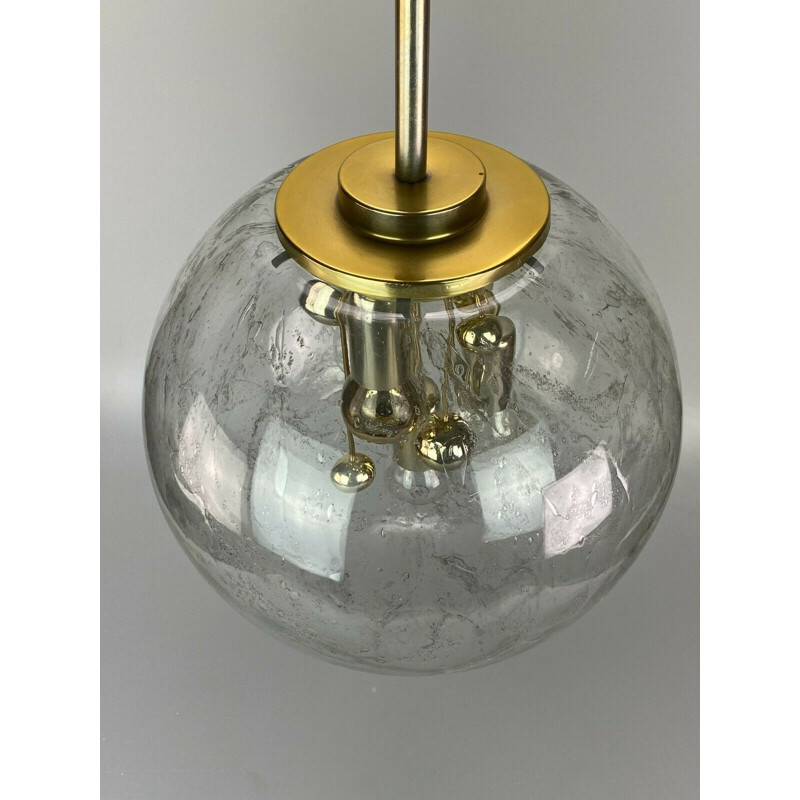 Vintage pendant lamp in glass by Doria, 1960-1970s