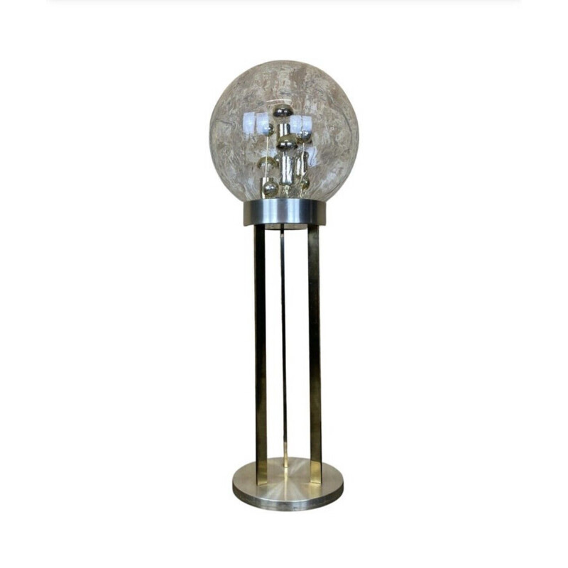 Lámpara de pie de cristal vintage de Doria, 1960-1970